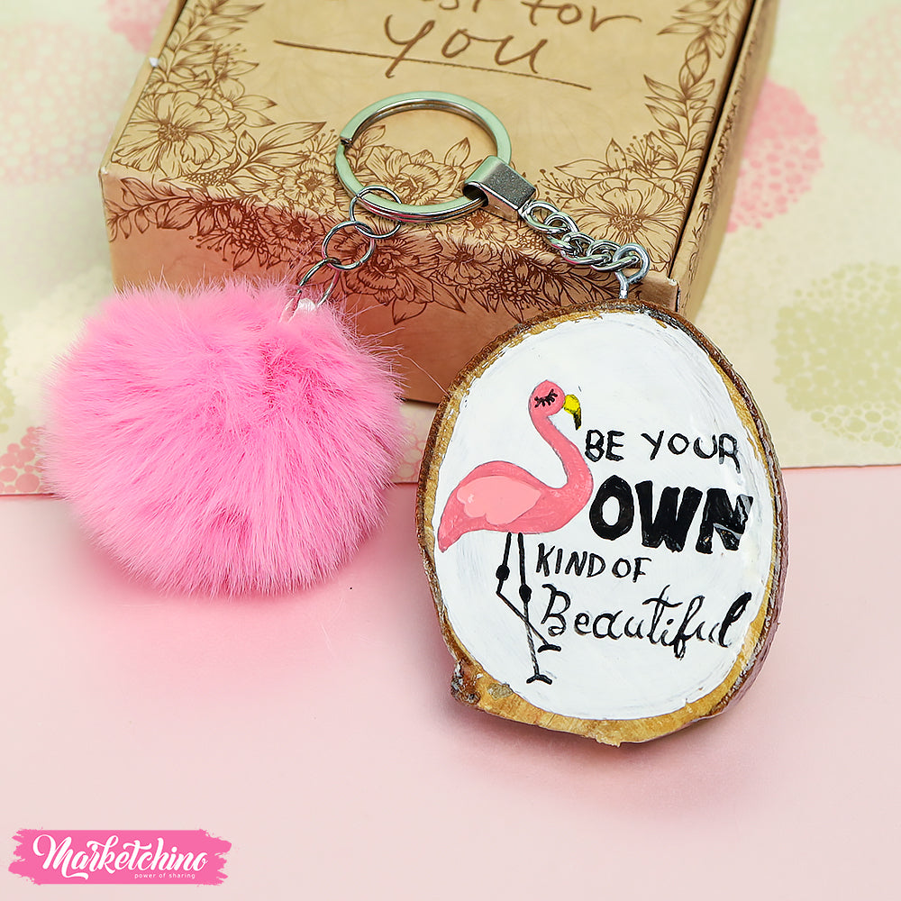 ميدالية خشب مرسومة - كن حنونا