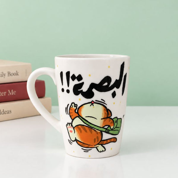 مج قطة مرسوم يدوياََ