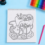 دفتر تلوين قطة