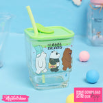 مج زجاج بغطاء - الدببة الثلاثة