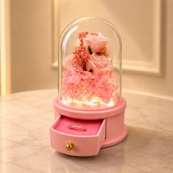 بوكس وردة مضيء للمناسبات الخاصة